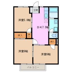 川越富洲原駅 徒歩10分 1階の物件間取画像